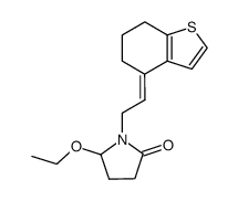 13-aza-14-ethoxy-17-oxo-18-nor-8,14-seco-A-nor-3-thiaestra-1,5(10),9(11)-triene结构式