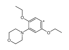 2,5-diethoxy-4-morpholin-4-yl-phenylium结构式
