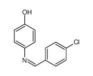 4-[(4-chlorophenyl)methylideneamino]phenol Structure
