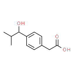Benzeneacetic acid, 4-(1-hydroxy-2-methylpropyl)- (9CI) Structure