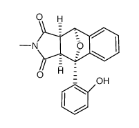 endo N-methyl(hydroxy-2 phenyl)-1 epoxy-1,4 tetrahydro-1,2,3,4 naphthalenedicarboximide-2,3 Structure
