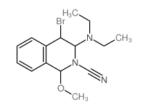 2(1H)-Isoquinolinecarbonitrile, 4-bromo-3-(diethylamino)-3,4-dihydro-1-methoxy-结构式