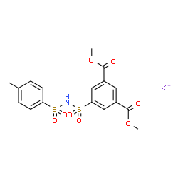 dimethyl 5-(N-tosylsulphamoyl)isophthalate, potassium salt结构式