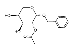 benzyl 2-O-acetyl-β-L-arabinopyranoside Structure