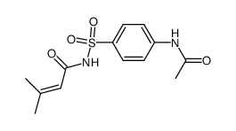 N-acetyl-sulfanilic acid-(3-methyl-crotonoylamide) Structure