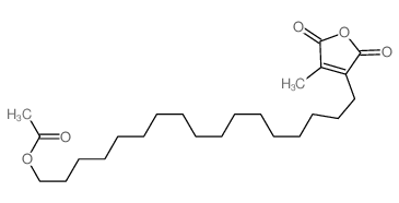 17-(4-methyl-2,5-dioxofuran-3-yl)heptadecyl acetate结构式