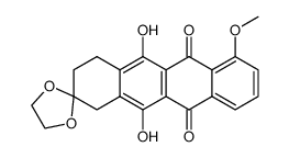 9-ethylenedioxy-6,11-dihydroxy-4-methoxy-7,8,9,10-tetrahydronaphthacene-5,12-dione结构式