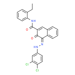 4-[(3,4-dichlorophenyl)azo]-N-(2-ethylphenyl)-3-hydroxynaphthalene-2-carboxamide structure