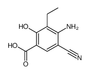 Benzoic acid, 4-amino-5-cyano-3-ethyl-2-hydroxy- (9CI)结构式