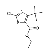 2-CHLORO-4-(1,1-DIMETHYLETHYL)-5-THIAZOLECARBOXYLIC ACID ETHYL ESTER结构式