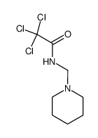 N-(piperidinomethyl)trichloroacetamide Structure