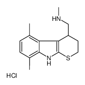 1-(5,8-dimethyl-2,3,4,9-tetrahydrothiopyrano[2,3-b]indol-4-yl)-N-methylmethanamine,hydrochloride Structure