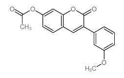 [3-(3-methoxyphenyl)-2-oxo-chromen-7-yl] acetate结构式