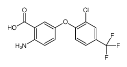 2-amino-5-[2-chloro-4-(trifluoromethyl)phenoxy]benzoic acid Structure