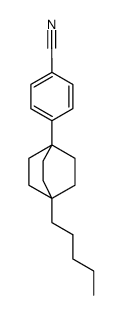 4-pentyl-(4'-cyanophenyl)bicyclo-<2.2.2.>-octane Structure