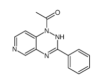 1,2-Dihydro-1-acetyl-3-phenylpyrido(3,4-e)-1,2,4-triazine结构式