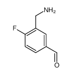 Benzaldehyde, 3-(aminomethyl)-4-fluoro- (9CI) Structure