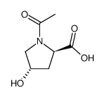 D-Proline, 1-acetyl-4-hydroxy-, trans- (9CI) Structure