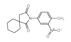 3-(4-methyl-3-nitro-phenyl)-3-azaspiro[4.5]decane-2,4-dione structure