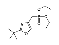 2-tert-butyl-4-(diethoxyphosphorylmethyl)furan结构式