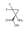 Cyclopropanecarboxylic acid, 1-amino-2,2-difluoro-, (1R)- (9CI) structure