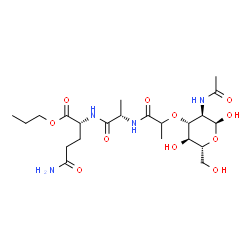 N-acetylmuramyl-alanyl-isoglutamine 3'-n-propyl ester结构式
