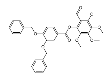 2-(3',4'-Dibenzyloxy)benzoyloxy-3,4,5,6-tetramethoxyacetophenone Structure