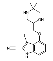 4-[3-(tert-butylamino)-2-hydroxypropoxy]-3-iodo-1H-indole-2-carbonitrile Structure