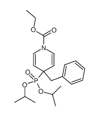 ethyl 4-benzyl-4-(diisopropoxyphosphoryl)pyridine-1(4H)-carboxylate结构式