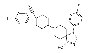 cis-1-(4-fluorophenyl)-4-[1-(4-fluorophenyl)-4-oxo-1,3,8-triazaspiro[4.5]dec-8-yl]cyclohexanecarbonitrile picture