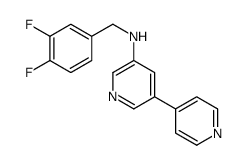 N-[(3,4-difluorophenyl)methyl]-5-pyridin-4-ylpyridin-3-amine Structure