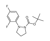 2-(2,4-difluoro-phenyl)-pyrazolidine-1-carboxylic acid tert-butyl ester结构式