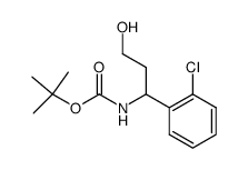 (R,S)-[1-(2-chloro-phenyl)-3-hydroxy-propyl]-carbamic acid tert-butyl ester结构式