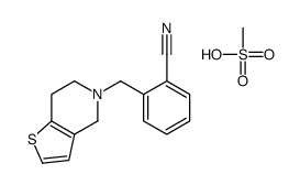 2-(6,7-dihydro-4H-thieno[3,2-c]pyridin-5-ylmethyl)benzonitrile,methanesulfonic acid结构式