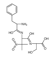 (2S)-2-[[(2S)-2-[[(2S)-2-amino-3-phenylpropanoyl]amino]-3-methyl-3-nitrobutanoyl]amino]-3-hydroxypropanoic acid Structure