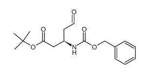 (R)-3-Benzyloxycarbonylamino-5-oxo-pentanoic acid tert-butyl ester结构式
