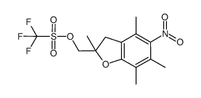 2,4,6,7-tetramethyl-5-nitrodihydrobenzofuran-2-trifluoromethanesulfonate结构式