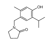 1-[(4-Hydroxy-3-isopropyl-6-methyl-phenyl)-methyl]-pyrrolidon-(2)结构式