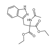 acetylamino-(1(2)H-indazol-3-ylmethyl)-malonic acid diethyl ester结构式