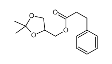 (2,2-dimethyl-1,3-dioxolan-4-yl)methyl 3-phenylpropanoate结构式