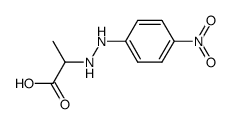 2-(p-nitrophenylhydrazino)propionic acid Structure