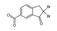 2,2-dibromo-6-nitro-indan-1-one结构式