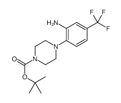 4-(2-Amino-4-trifluoromethyl-phenyl)-piperazine-1-carboxylic acid tert-butyl ester structure
