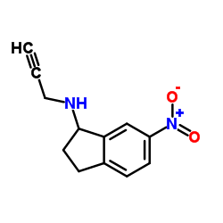 6-Nitro-N-(2-propyn-1-yl)-1-indanamine Structure