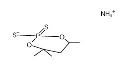 ammonium 4,4,6-trimethyl-1,3,2-dioxaphosphorinane-2-thione-2-thiolate Structure