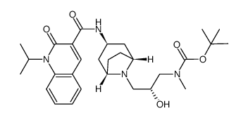 ((R)-2-hydroxy-3-{3-[(1-isopropyl-2-oxo-1,2-dihydroquinoline-3-carbonyl)amino]-(1S,3R,5R)-8-azabicyclo[3.2.1]oct-8-yl}propyl)methylcarbamic acid tert-butyl ester结构式