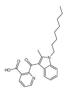 2-(2-methyl-1-octylindole-3-carbonyl)pyridine-3-carboxylic acid结构式