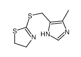 2-[(5-methyl-1H-imidazol-4-yl)methylsulfanyl]-4,5-dihydro-1,3-thiazole结构式