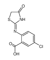 (E)-5-chloro-2-((4-oxothiazolidin-2-ylidene)amino)benzoic acid Structure