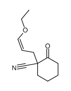(Z)-1-(3-Ethoxy-2-propenyl)-2-oxocyclohexane-carbonitrile Structure